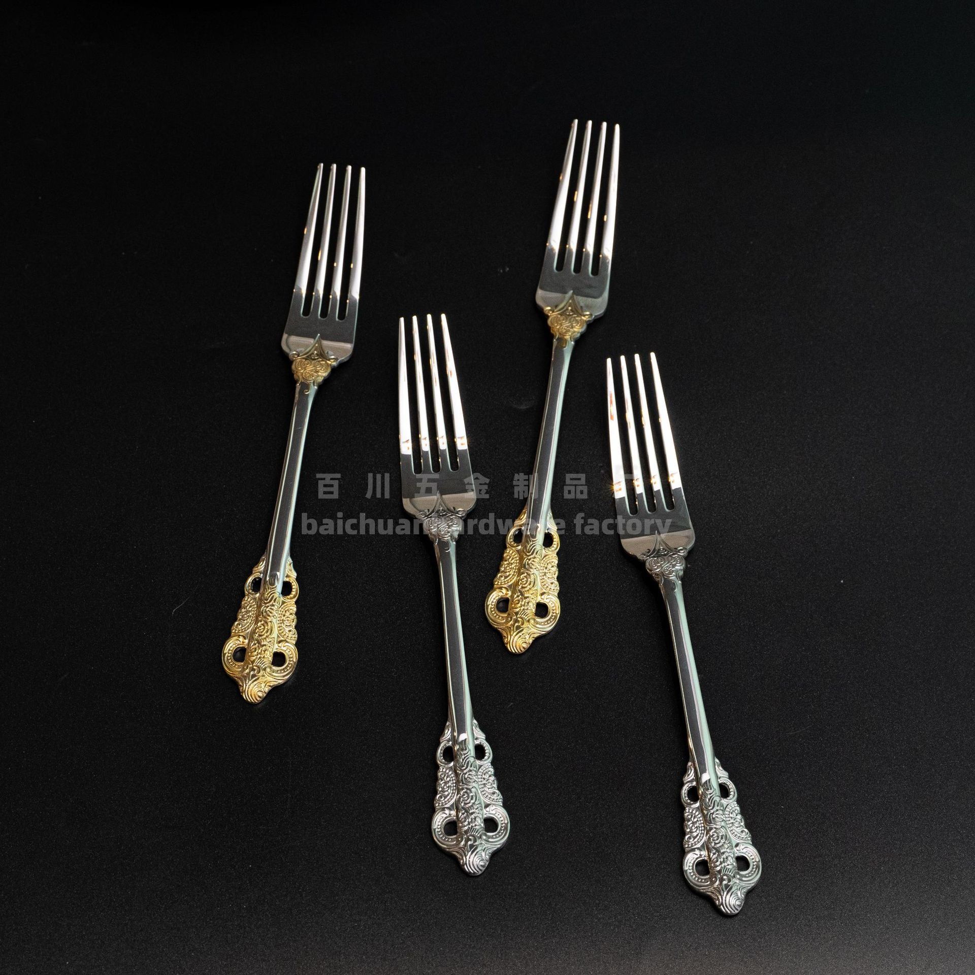 Court316Stainless Steel Tableware Cake Fruit Fork Home Hotel Dessert Fork Western Food Gift Wholesale