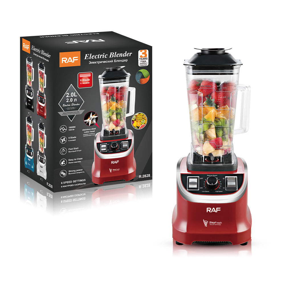 European Standard Blender for Home and Commercial Use, Smoothie Multi-Functional Food Processor, High-Speed Blender, Soy Milk Maker, Fruit Juicer