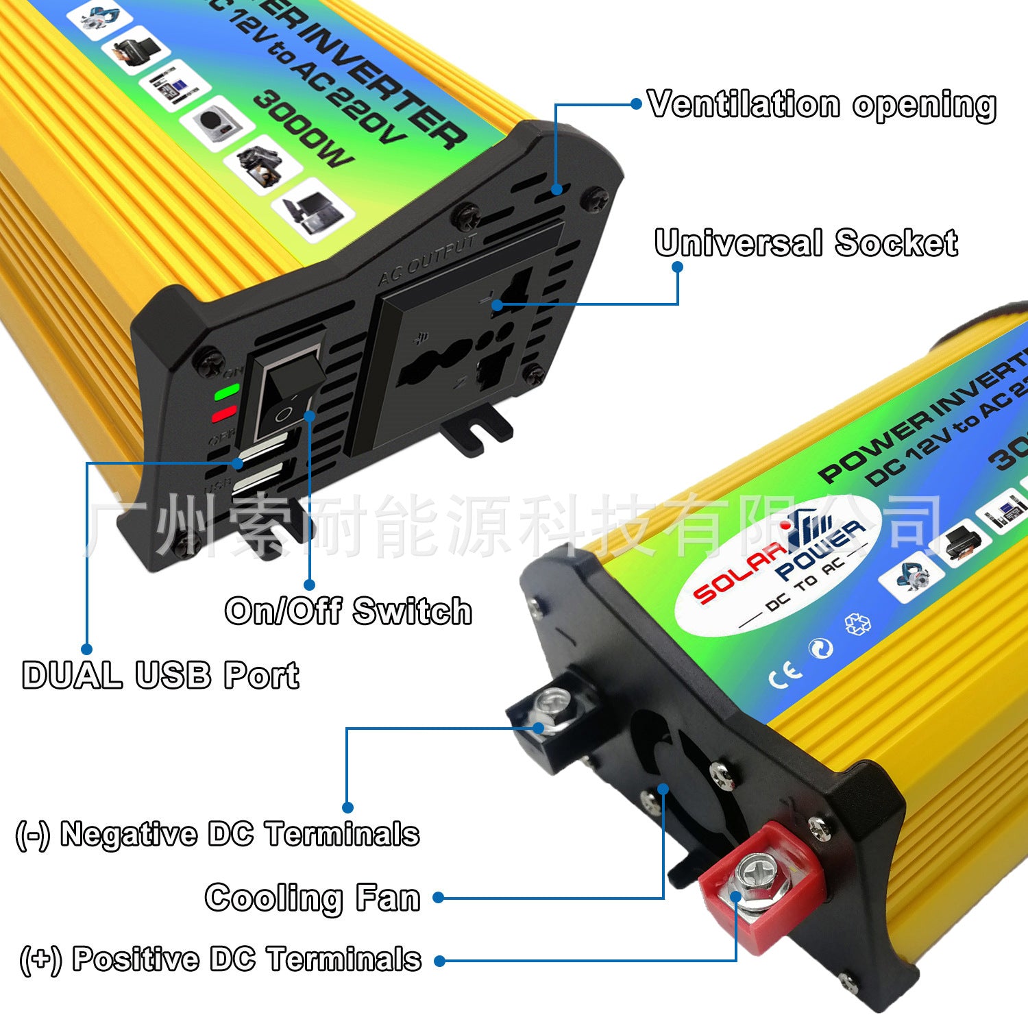 Solar Energy Kit System:Inverter 30A Controller 18W Solar Panel Solar System