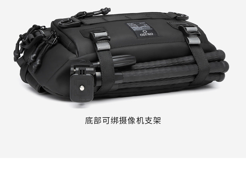 Men's Waist Bag Trendy Brand Crossbody Bag High-end Chest Bag Multi-functional Outdoor Portable Waterproof Men's Shoulder Bag
