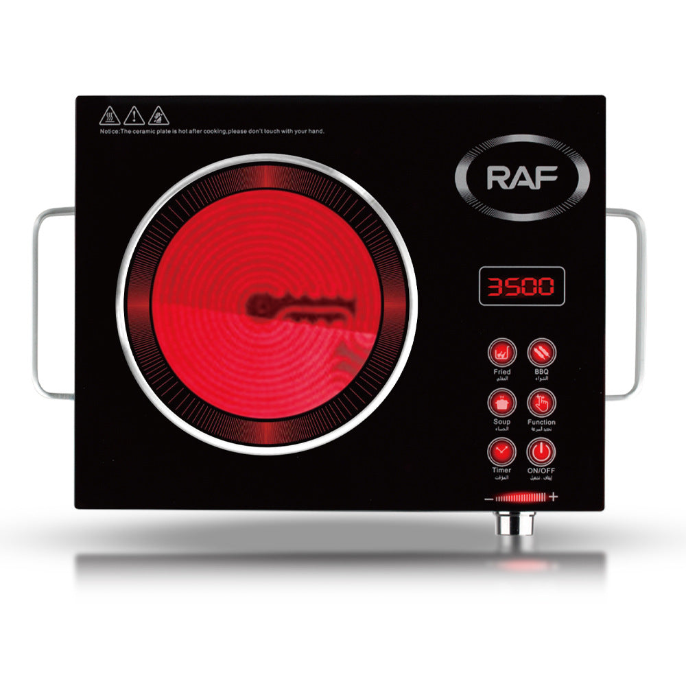 RAF European Standard Electric Ceramic Stove Household Multi-Functional High-Power Stir-Fry Hot Pot Light Wave Induction Cooker Countertop Electric Stove