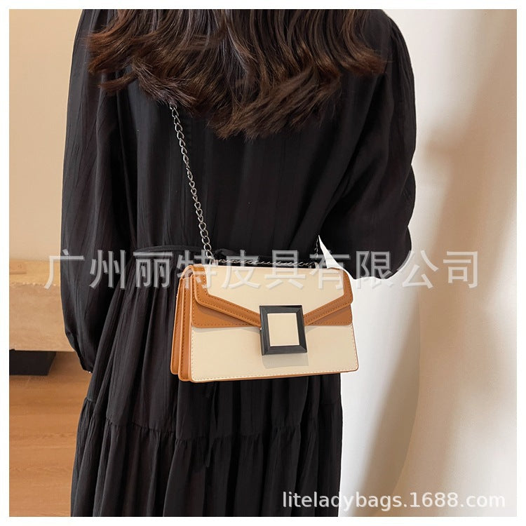 Niche Design Crossbody Bag for Women2024New Trendy Spring Fashion Quilted Chain Bag Textured Single Shoulder Small Square Bag