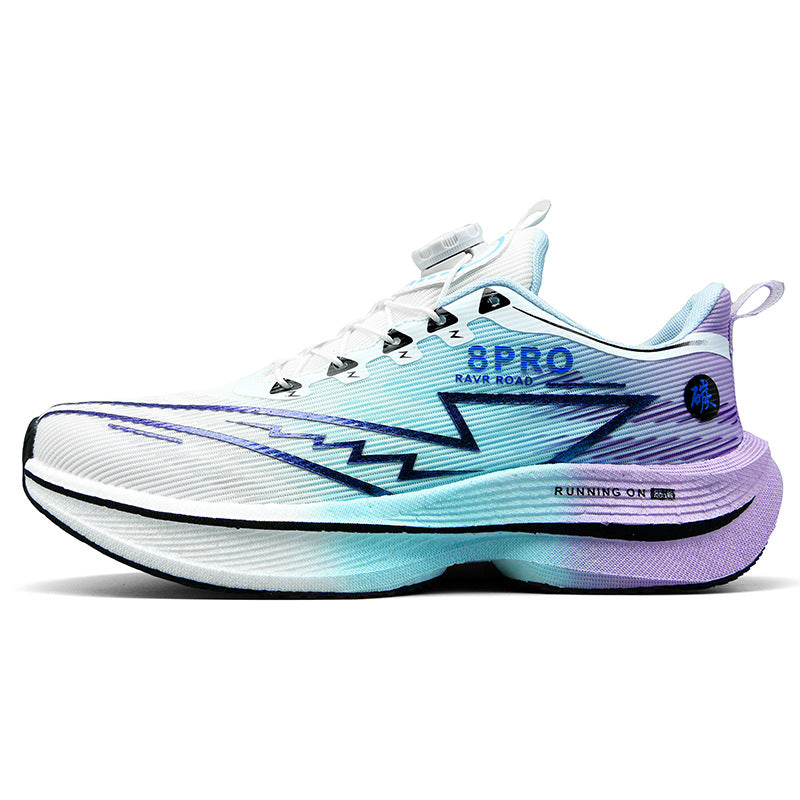 Red Rabbit8pro Full Palm Carbon Plate Racing Shock Absorption Running Shoes for Men and Women Couples Rotating Buckle Youth Student Sports Shoes