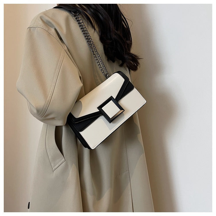 Niche Design Crossbody Bag for Women2024New Trendy Spring Fashion Quilted Chain Bag Textured Single Shoulder Small Square Bag