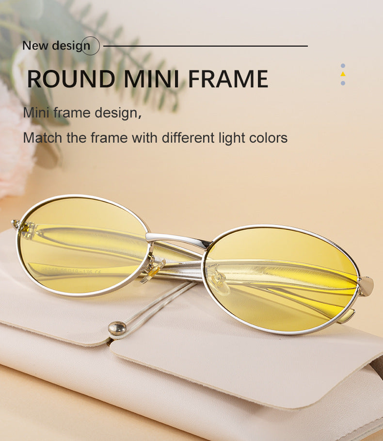 Oval Sunglasses for Women2025New European and American Style Personality Sunglasses with High-end Feel, Sun Protection, Trendy Fashion Glasses