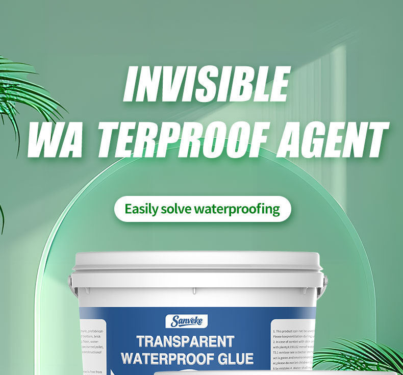 Transparent Waterproof Adhesive Coating for Interior and Exterior Walls, Roofs, Bathrooms, Windowsills, Leak Repair, Odorless, No Wall Damage