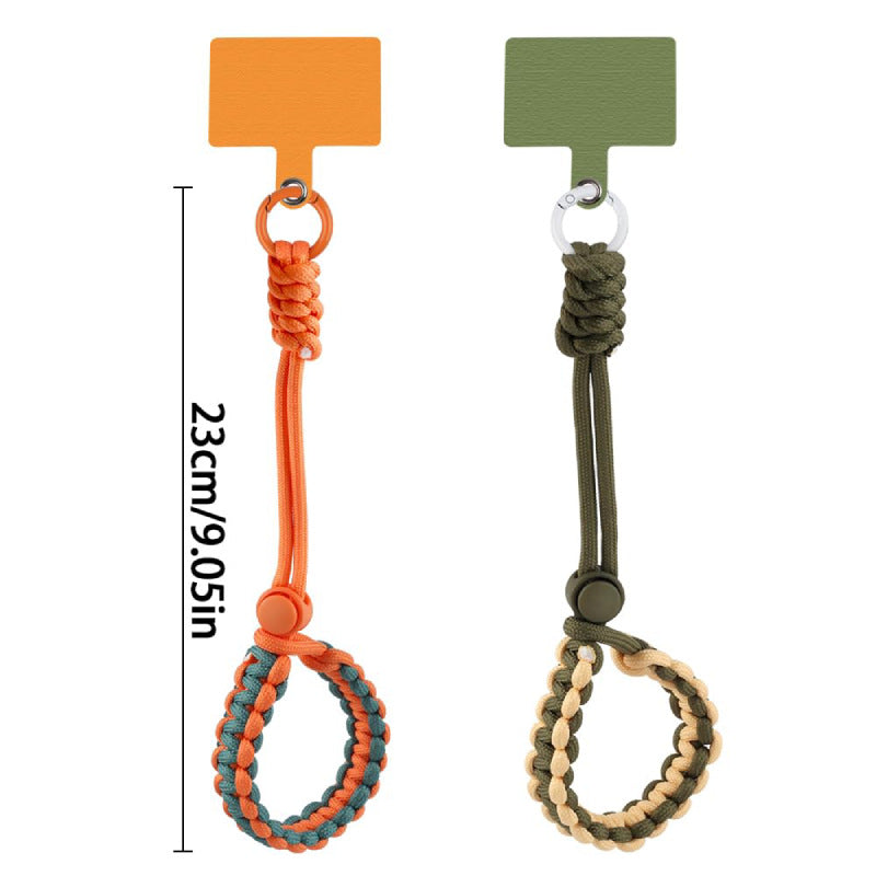 Phone Lanyard Short Braided Rope Accessory Key Wrist Clip Handmade Braided Outdoor Anti-Lost Rope Pendant
