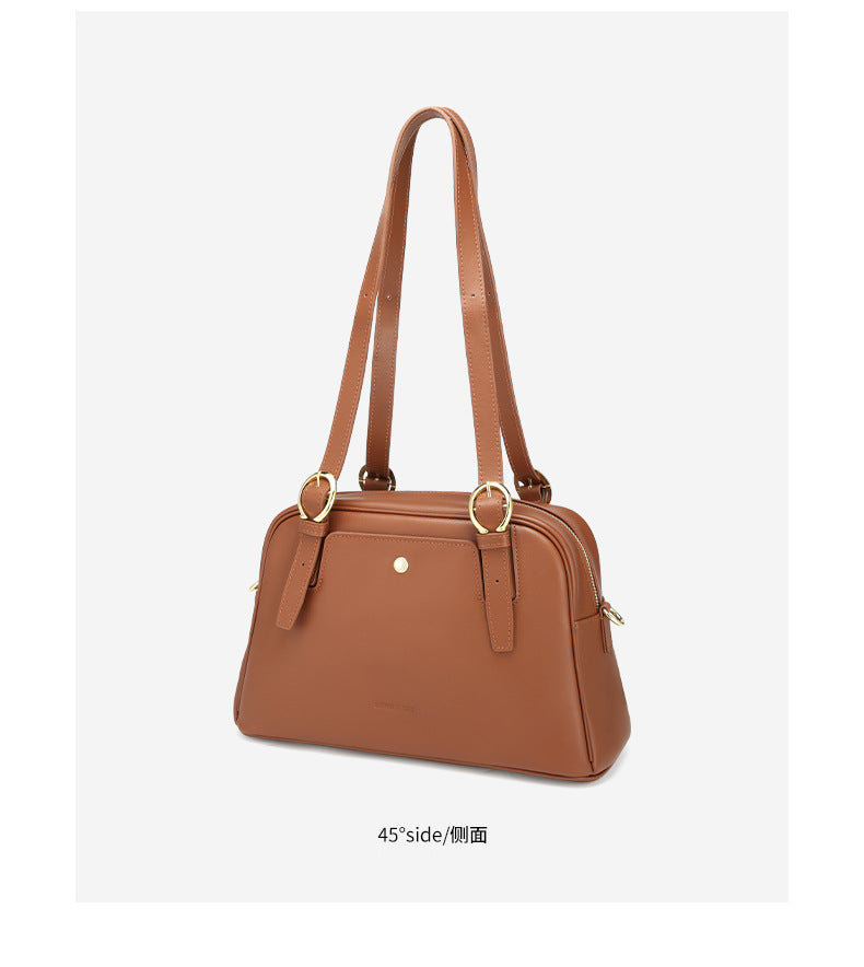 European and American Fashion Women's Bag Large Capacity Handheld Small Square Bag Simple Shoulder Underarm Bag Women's Niche Versatile Crossbody Bag