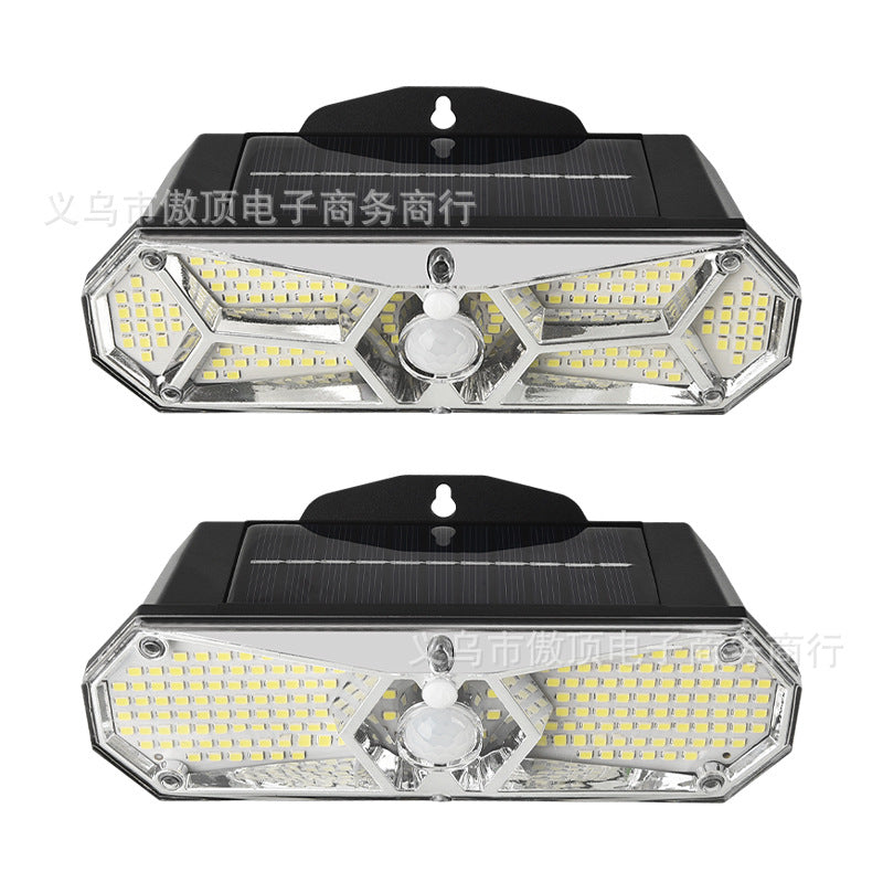 New Outdoor Solar Wall Light LED Human Body Sensor Light Waterproof Street Light Super Bright Garden Courtyard Light