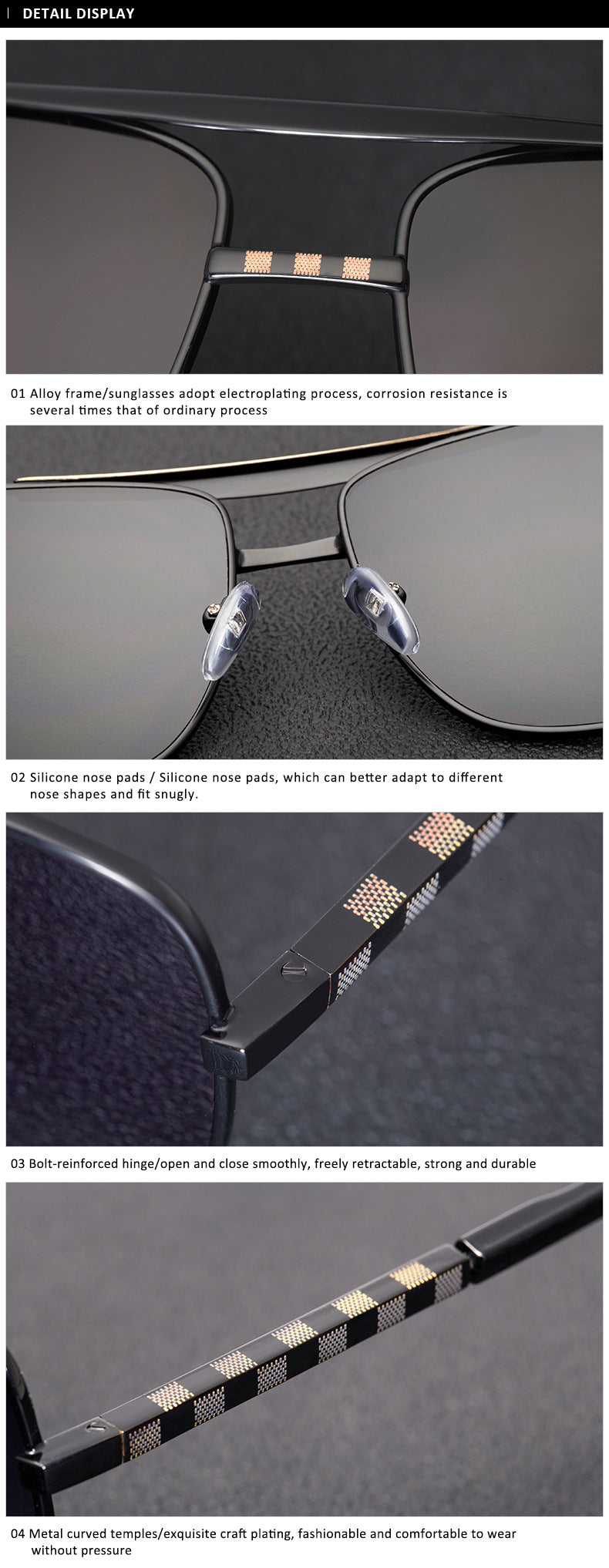 New style sunglasses for men ATTITUDE Vintage Square Frame Slingshot Sunglasses Trendy Men Street Style Fashion shades