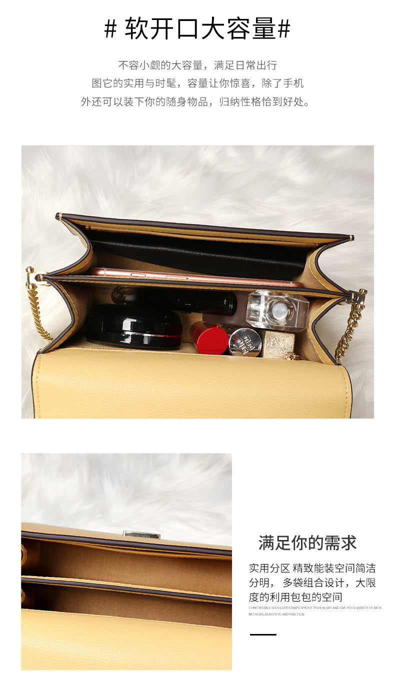 Trolis Luxury Women's Bag Two-Layer Cowhide Small Square Bag Niche Versatile Single Shoulder Crossbody Chain Women's Bag Manufacturer