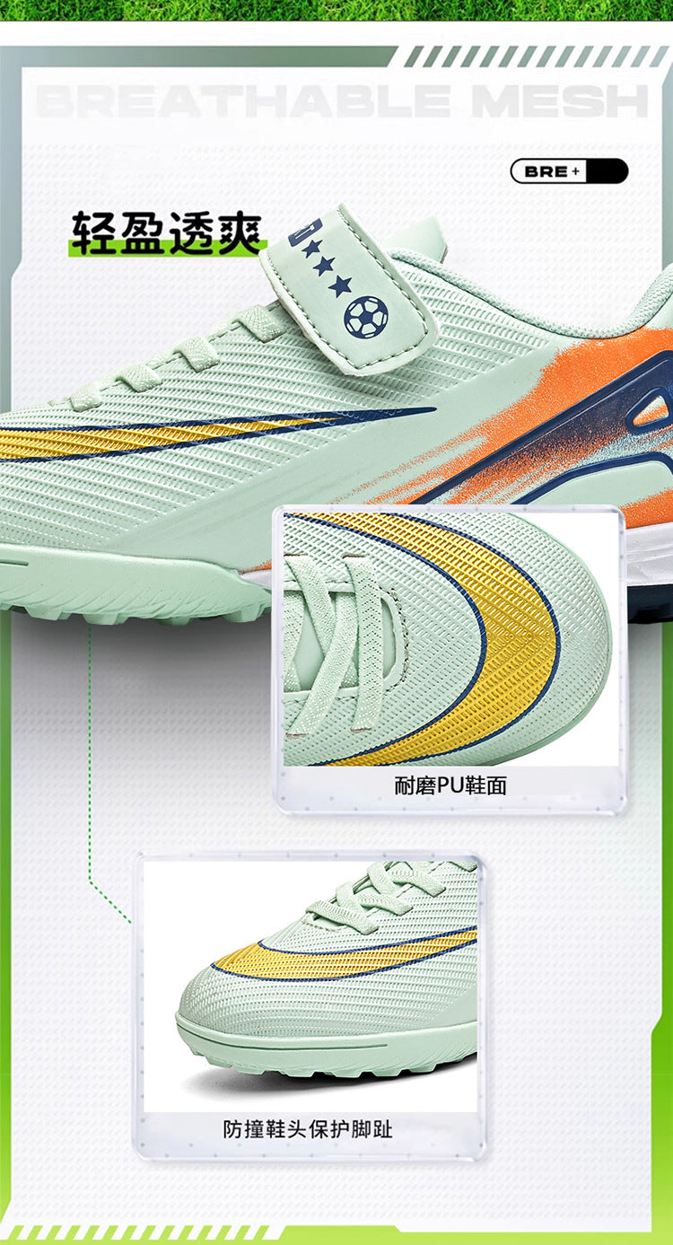 2025World Cup Children's Soccer Shoes Boys Youth Students Girls Spike Long Spike Competition Training Sports Shoes