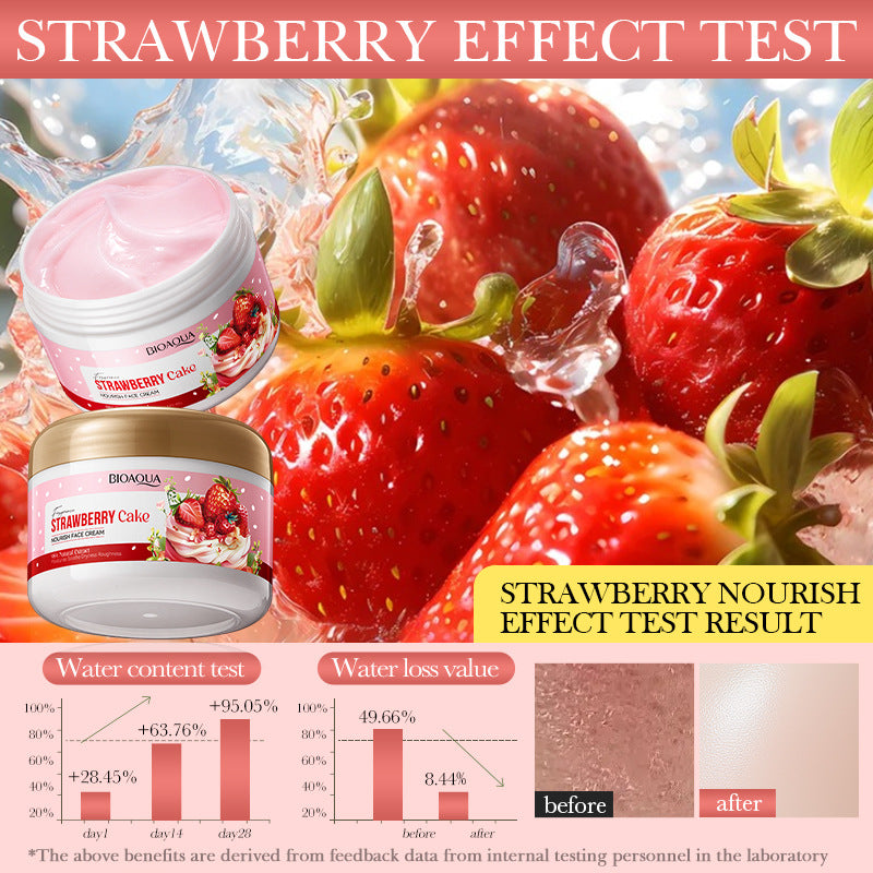 Strawberry Cake Nourishing Cream BIOAOUA Moisturizing skin moisturizing cream  foreign trade wholesale