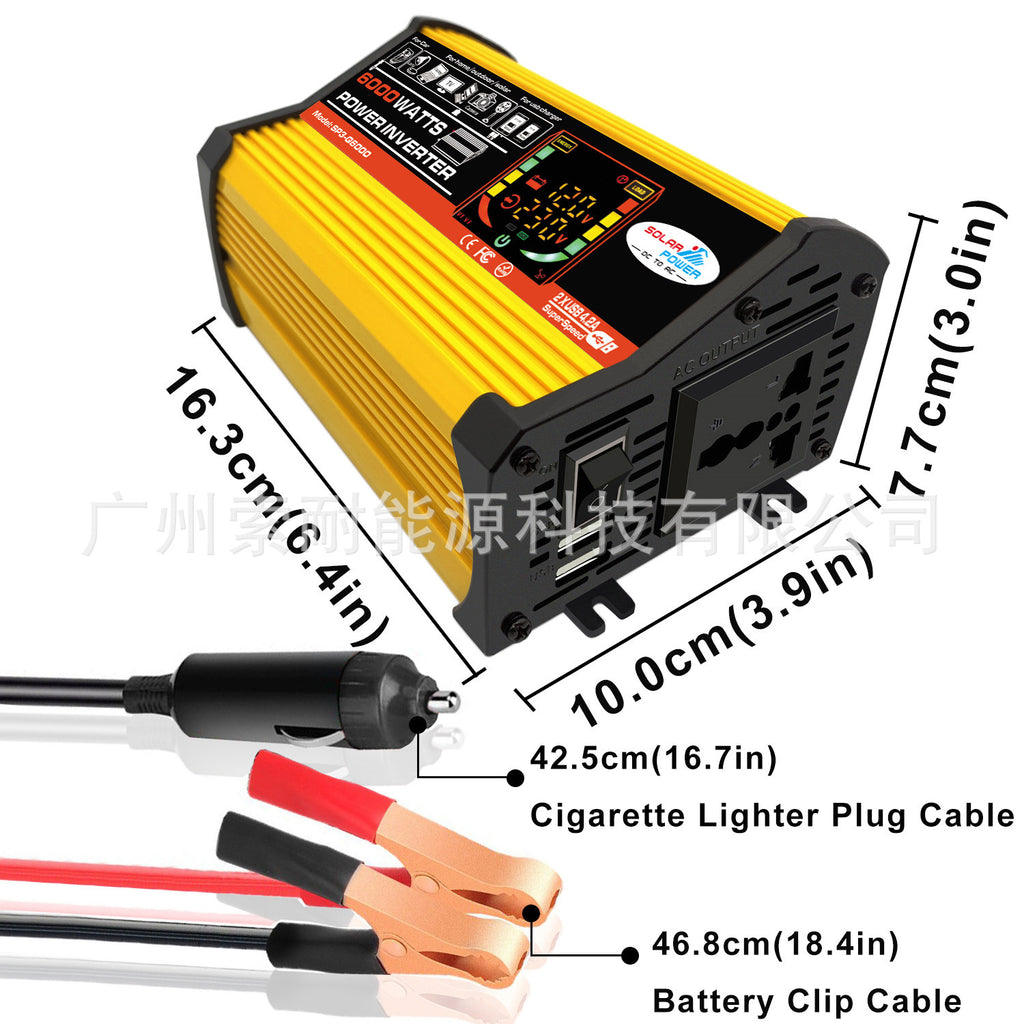 Automobile and Motorcycle Parts Car Inverter Power Supply500W Car Charger Adapter12V Turn110V/220V Vehicle Inverter