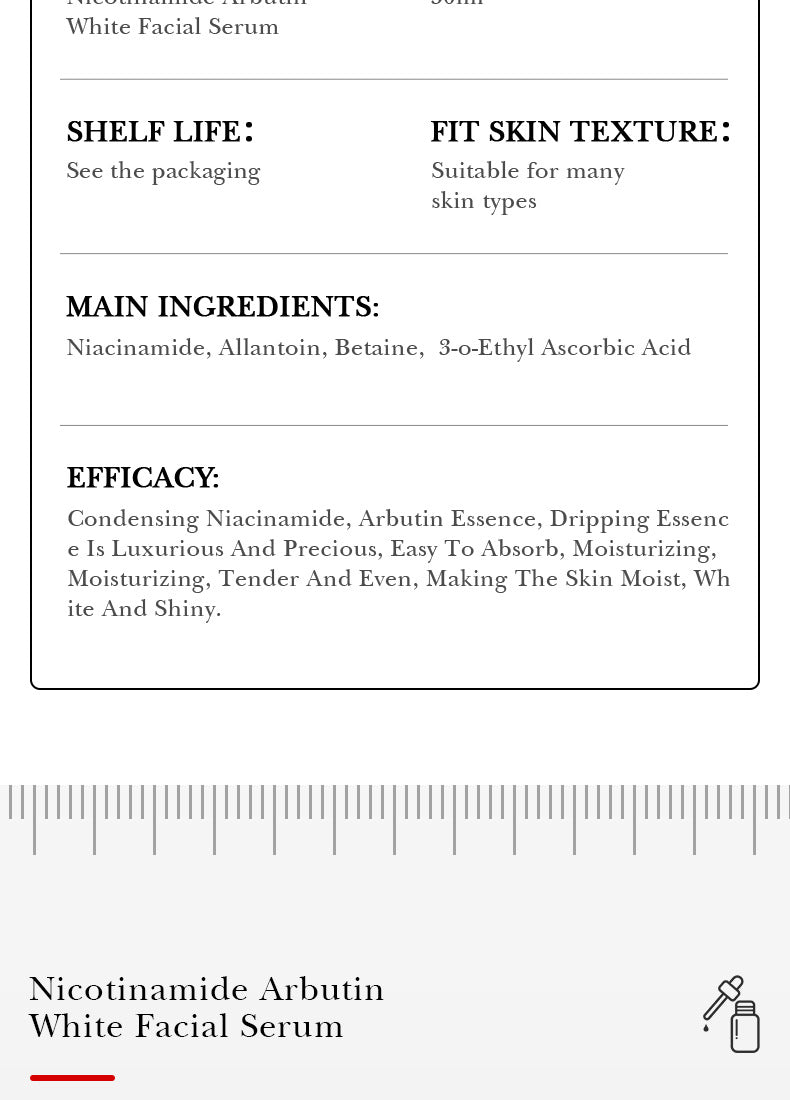 Niacinamide Arbutin Set SADOER Whitening, hydrating, and moisturizing skincare products  wholesale