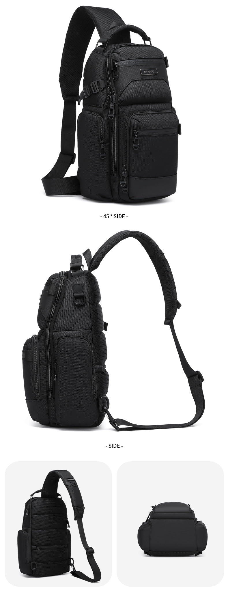 Trendy Men's Chest Bag Crossbody Bag Lightweight Multifunctional Waterproof Travel Portable Sling Bag Casual Men's Bag High-end Feel