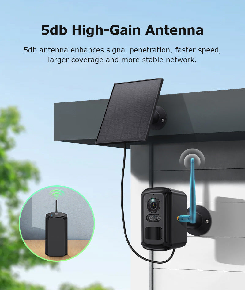 WiFi Base Station Camera Outdoor Solar Camera One-to-Four Home Use WiFi Battery Camera Set