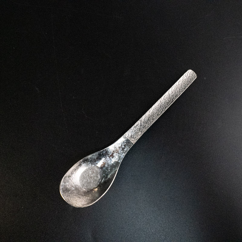 Pure Titanium Crystal Yuanbao Spoon Soup Spoon Crystal Ice Flower Outdoor Camping Lightweight Tableware Dessert Spoon Baby Food Spoon