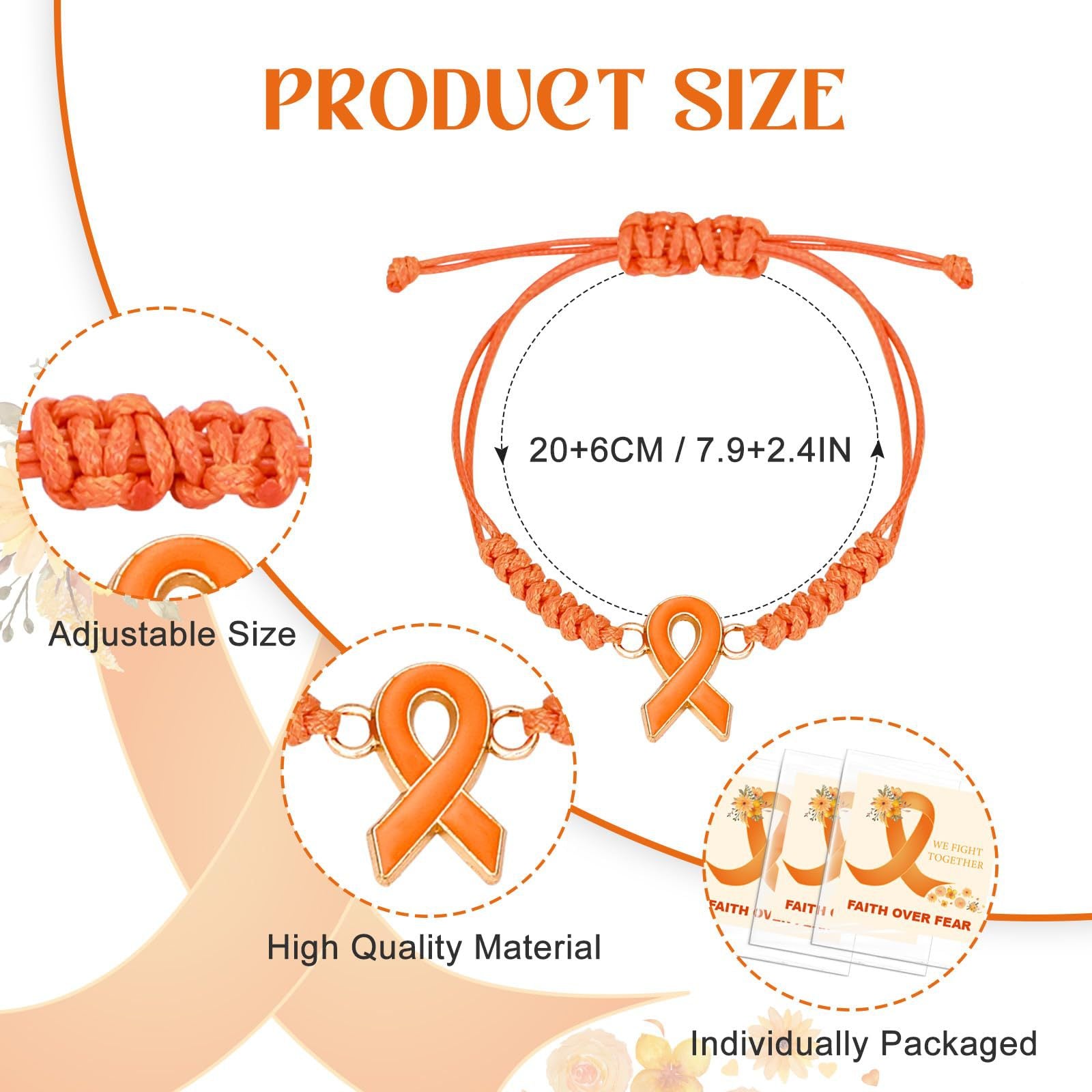 Diamond Knot Braided Bracelet Set Care Day Handmade Woven Ribbon Bracelet Women's Health Friendship Braided Bracelet