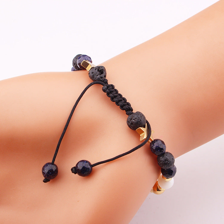 Hot-Selling Universe Galaxy Solar System Eight Planets Bracelet Guardian Star Natural Stone Bead Bracelet Seven Meridians Bracelet