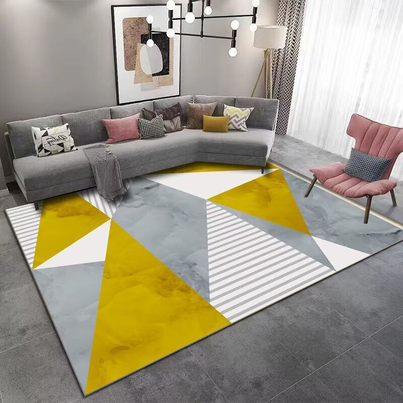 High-End Living Room Sofa Coffee Table Rug Light Luxury New Chinese Style Nordic Simple Modern Abstract Bedroom Full Carpet