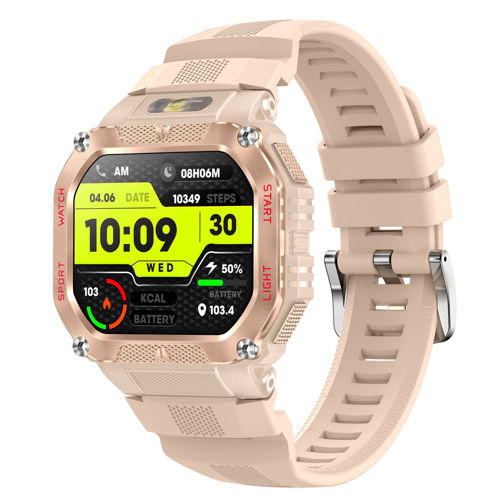 HT34Smart Watch Bluetooth Call True Heart Rate Step Sleep Monitoring3ATM Waterproof Outdoor Sports Three-Proof