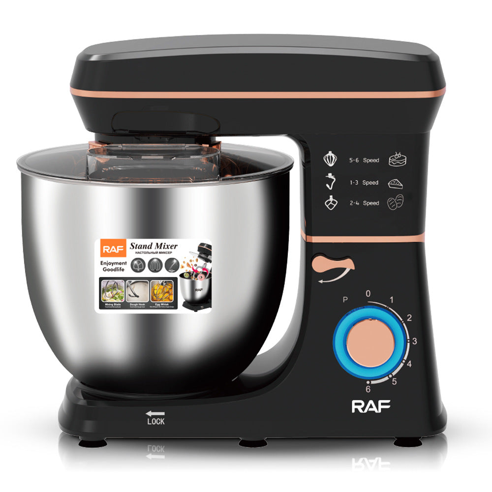 Chef Machine Fully Automatic Dough Mixer Kneading Stirring Milk Cap Egg Beater Desktop Commercial Small Multi-Functional5.5L