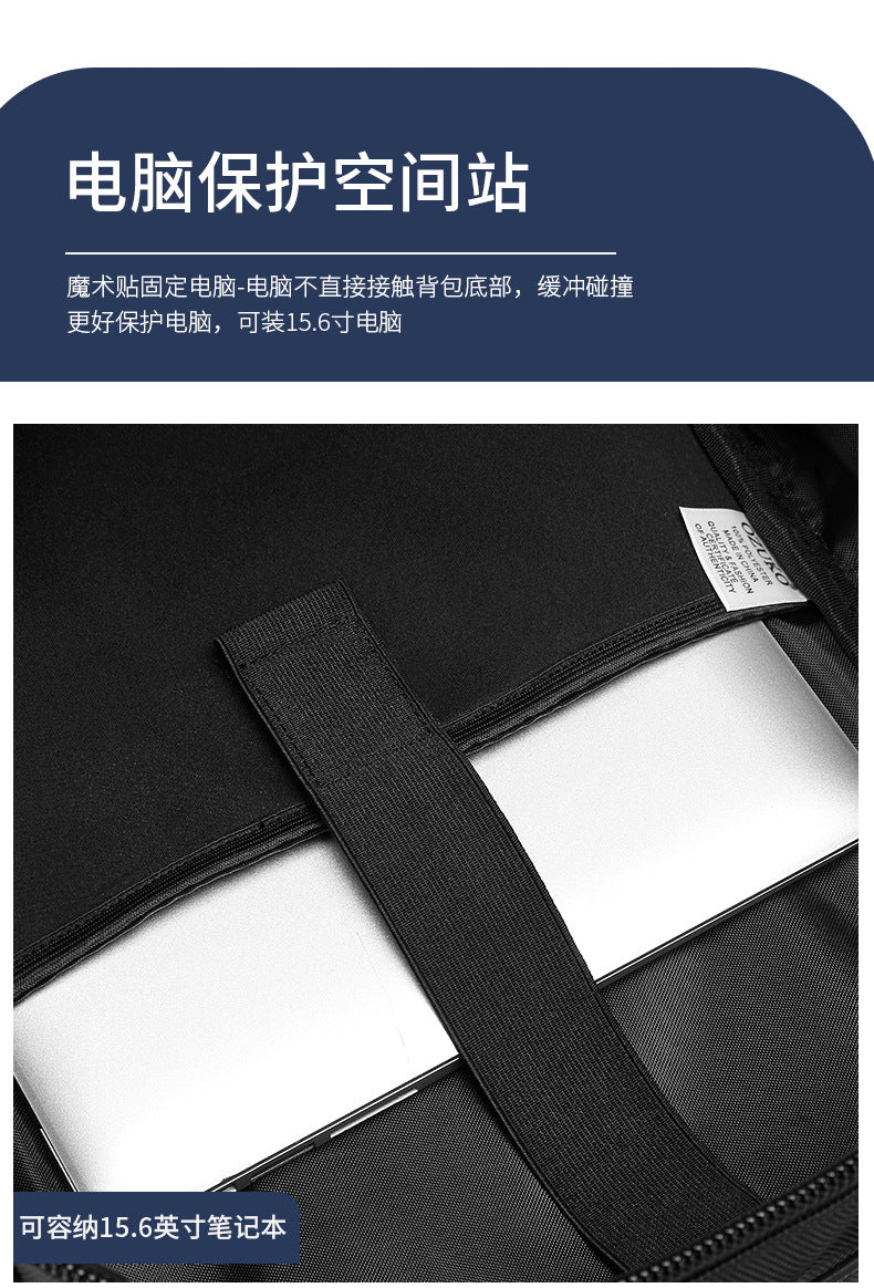 ozuko Men's Tactical Backpack Waterproof and Wear-Resistant Computer Backpack Outdoor Mountaineering Large Capacity Commuting Travel Bag