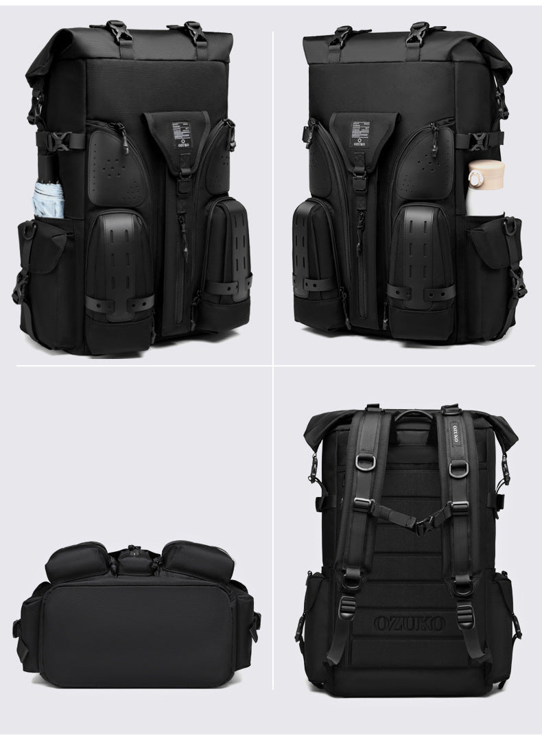 OZUKO Tactical Backpack Men's Shoulder Large Capacity Waterproof Baseball Bag Outdoor Travel Multifunctional Trendy Sports Bag