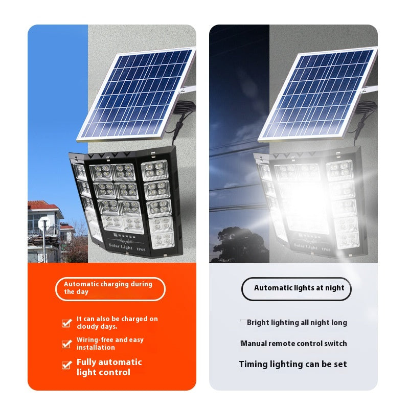 Wholesale New Solar Garden Lights for Rural Outdoor Rainproof ABS Body with LED Light Source IP65 Rating for Foreign Trade