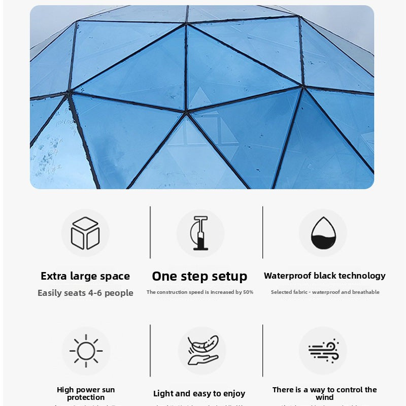 Glass Sphere Tent Aluminum Alloy Starry Sky Tent Curtain Wall Villa Garden Hotel Internet Celebrity Homestay Bubble House Tent