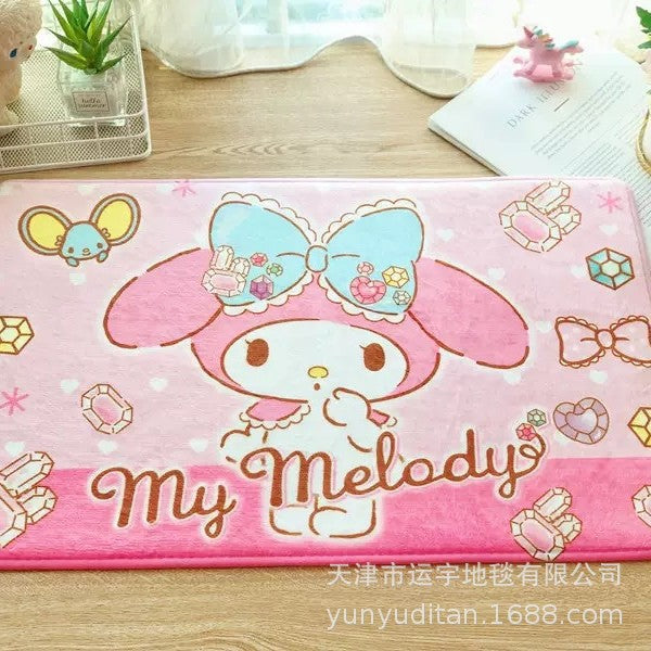 Flannel Mat Cartoon Kitty Bathroom Water Absorption Non-Slip Door Mat Pudding Dog Bathroom Mat Labeling and Dropshipping