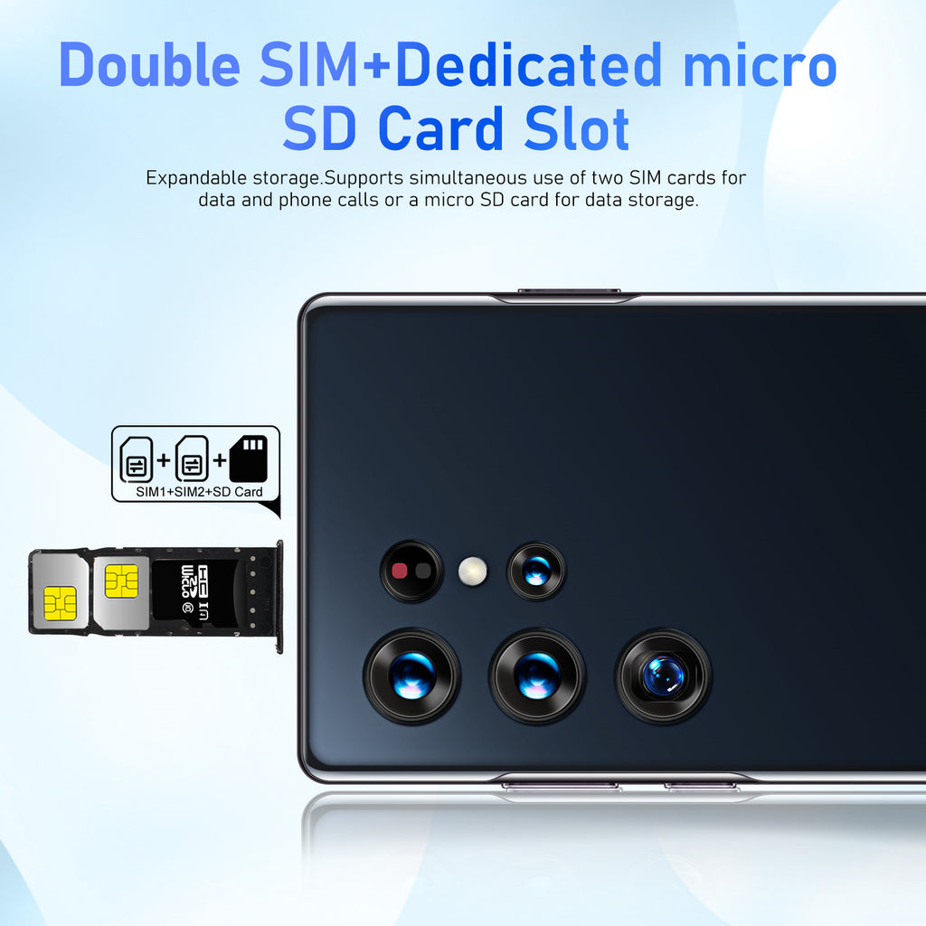 16+1T Mobile Phone S22+Ultra True4G Android True7.3Large Screen800Wan Intelligent Full Screen