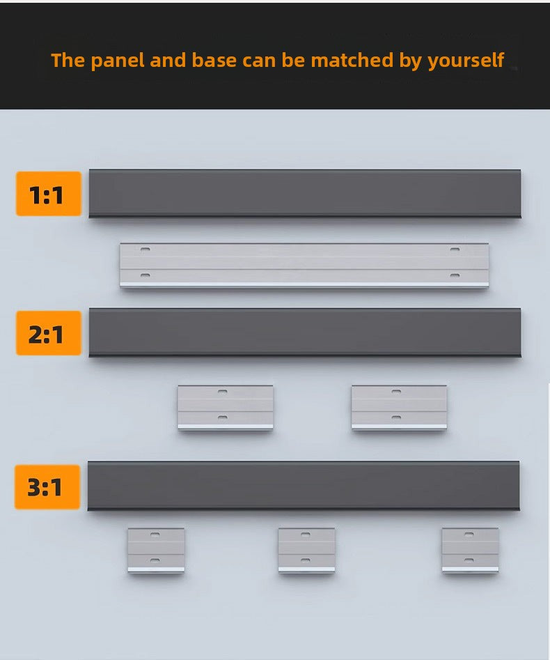Thickened aluminum alloy skirting board, snap-on metal baseboard, self-adhesive, seamless, stainless steel skirting board for home use