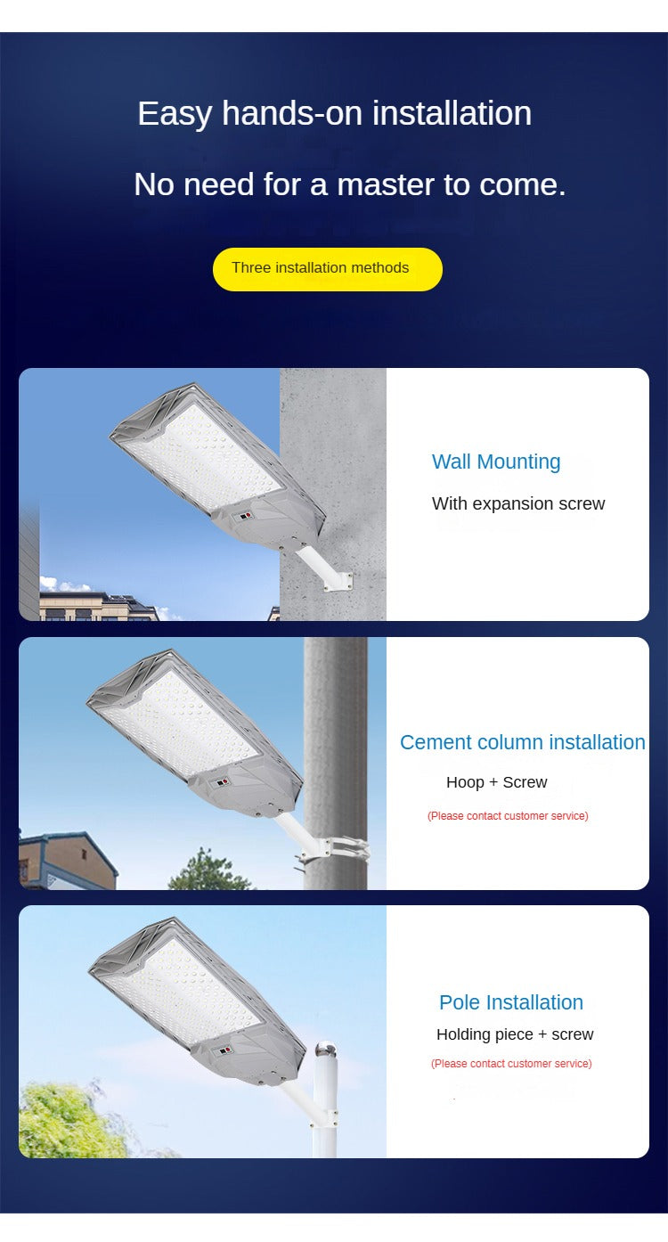 Abs Lamp Body High Brightness Waterproof Outdoor Street Light Led Solar Street Light