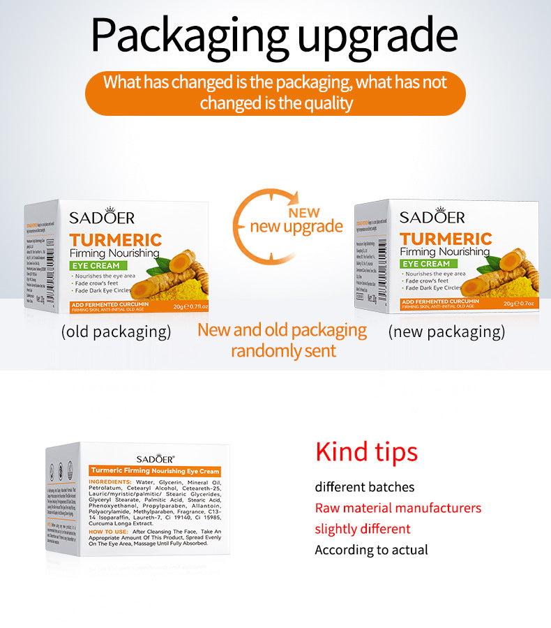 Turmeric Skincare Set SADOER Cleansing, moisturizing, hydrating five-piece set for  foreign trade wholesale