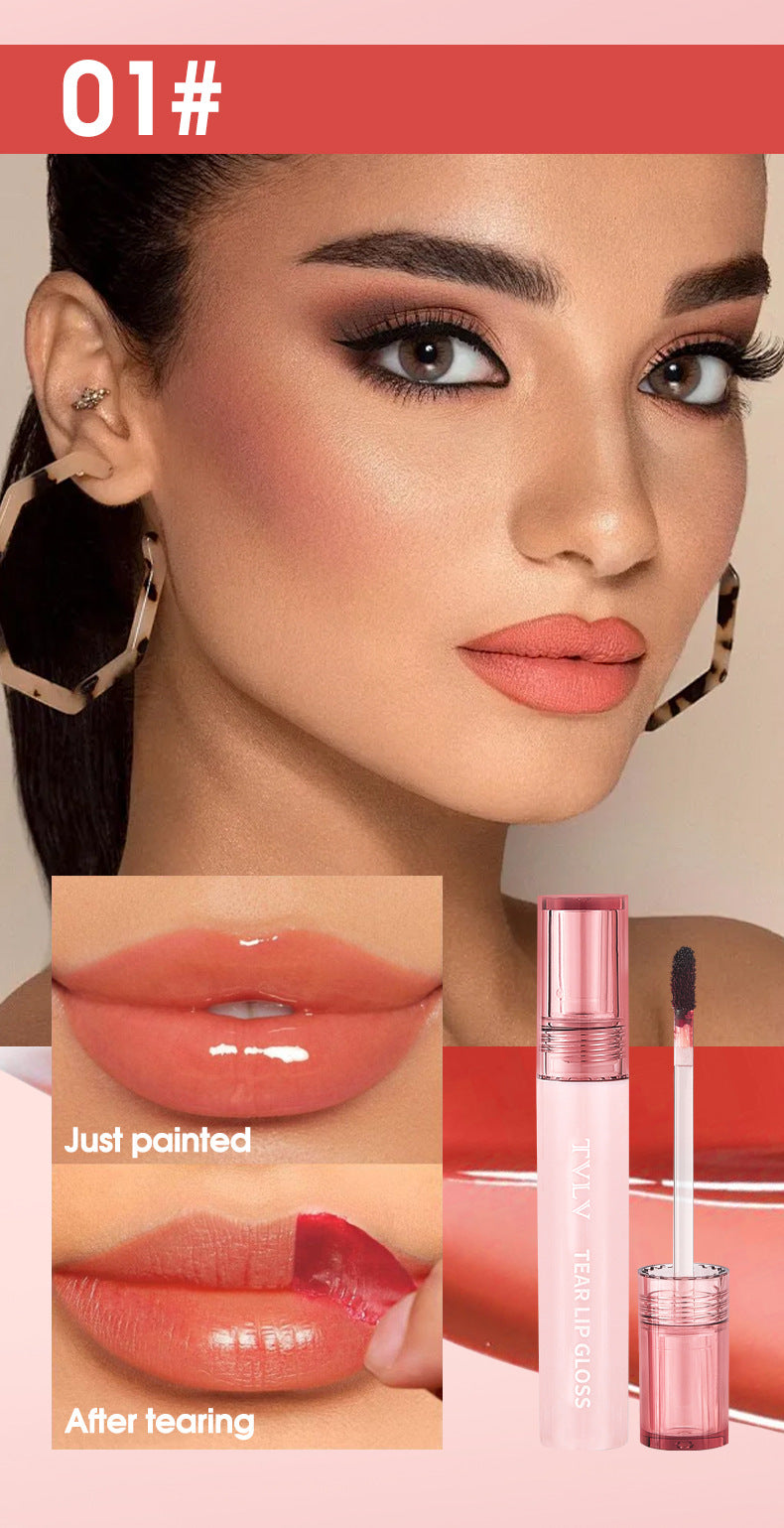 Makeup Peel-off Lip Glaze Nude Color Lip Gloss Pen Film-forming Waterproof Long-lasting Non-stick Cup Full Supply