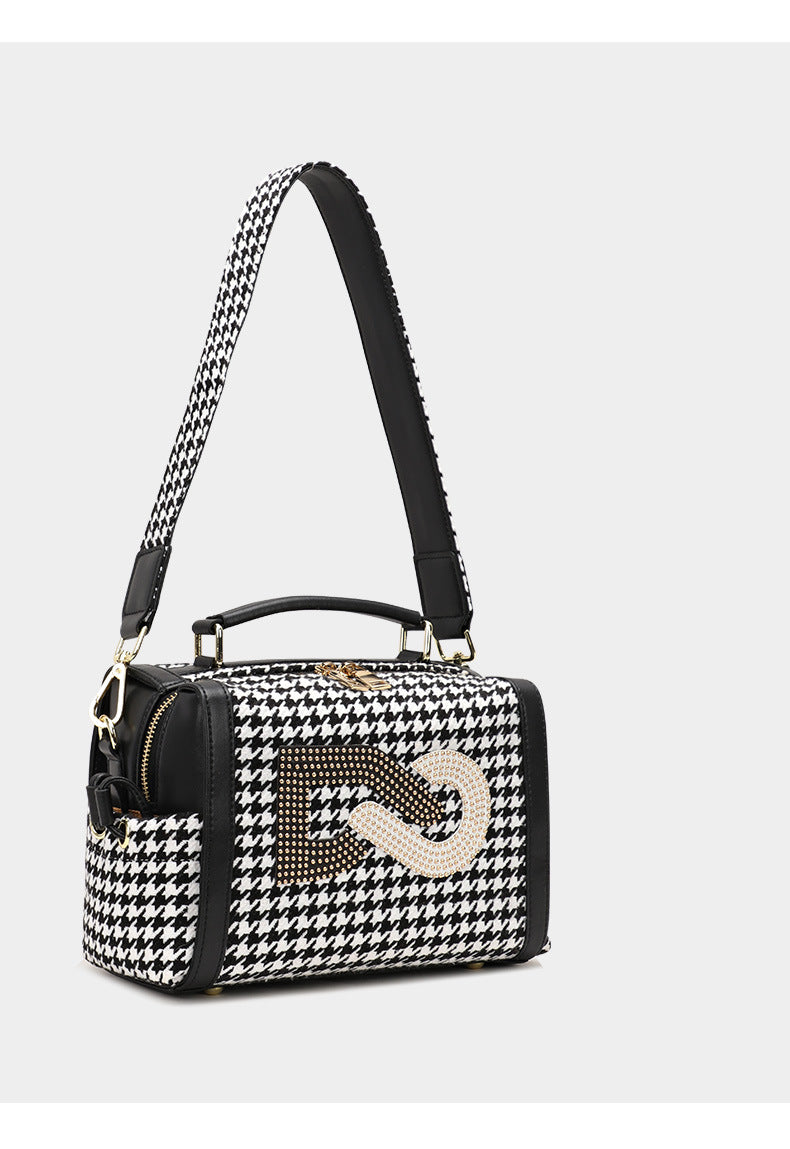 Korean Style Single Shoulder Women's Bag Wool Texture Versatile Handbag Trendy Personality Underarm Crossbody Women's Bag