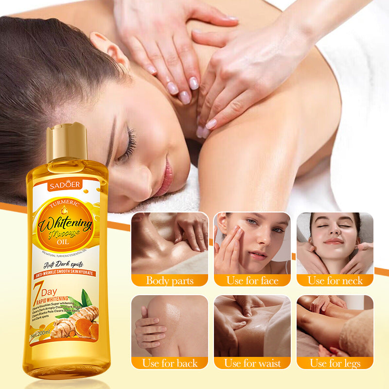 Turmeric Whitening Massage Essential Oil SADOER Moisturizing Body Universal Essential Oil Cross-Border Wholesale