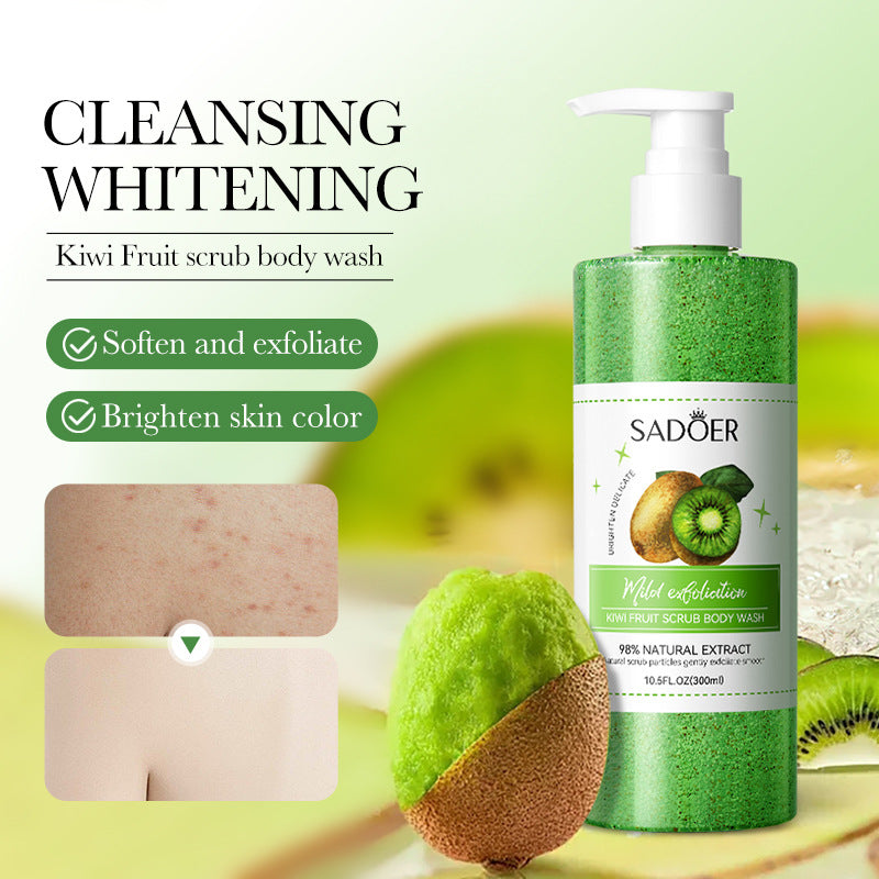 Fruit Body Wash300mlSADOER Kiwi Body Scrub Shower Gel  Wholesale