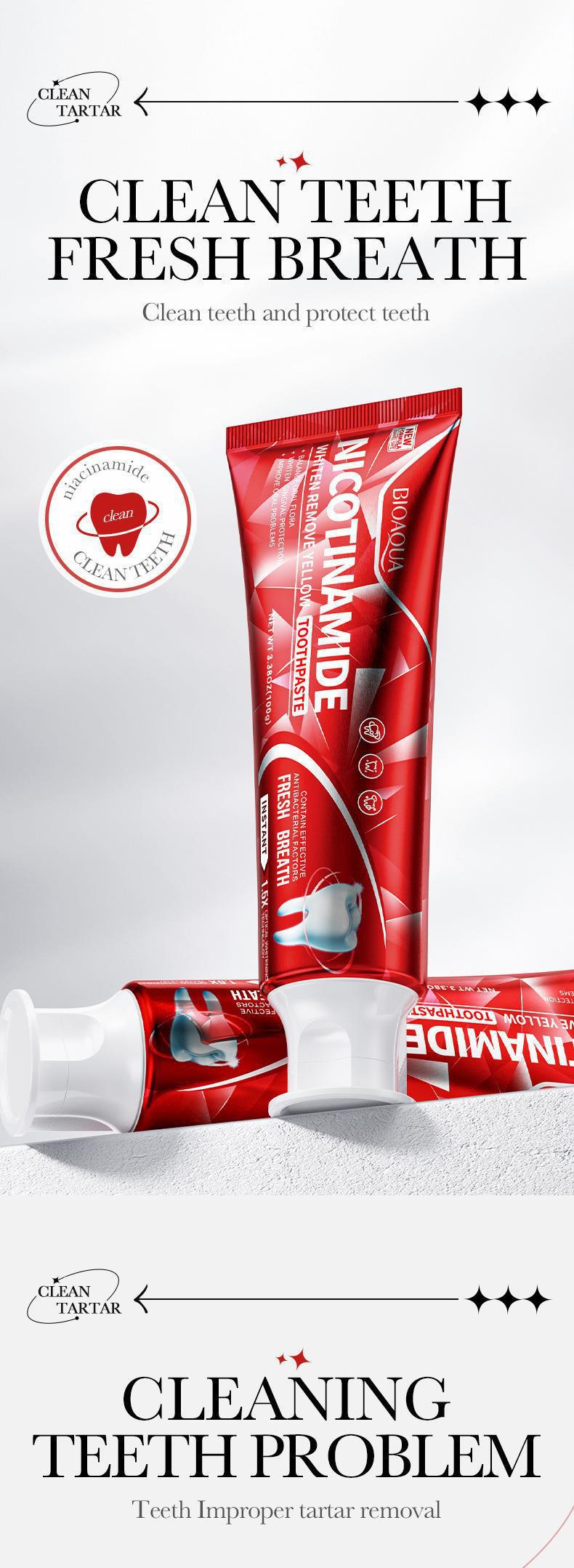 BIOAOUA Baking Soda Gum Care Toothpaste Clean the Mouth and Freshen Breath Genuine Toothpaste Wholesale