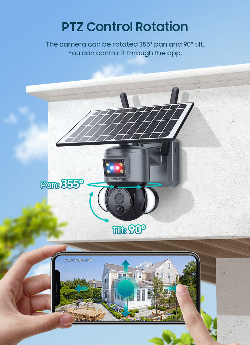 Popular 4G Solar-powered Camera Wireless WIFI Surveillance Camera Hd3MP Lighting Monitoring