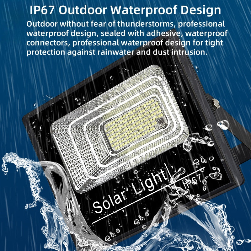 300W Solar Flood Light Waterproof IP67for Indoor Outdoor Use for Garden Warehouse Household Plastic Glass Solar for Roads
