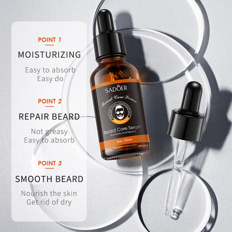Beard Care Serum SADOER Men's Beard Care Solution30ml  Foreign Trade Wholesale