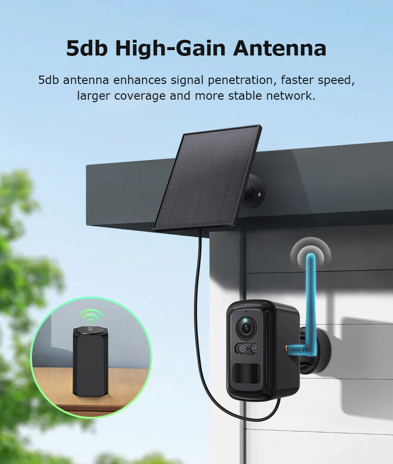 Solar Energy WiFi Relay Monitoring Set Outdoor Camera Full Color Night Vision Remote Mobile Phone Monitoring Special