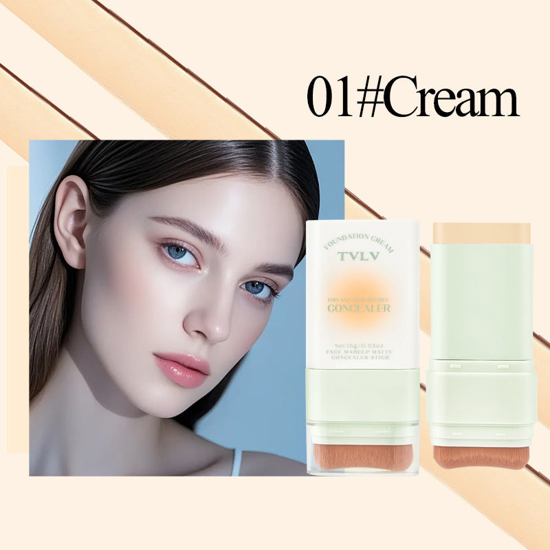 E-commerce Dropshipping Yellow Black Skin Foundation Double-ended Concealer Foundation Stick Waterproof Non-smudge Wholesale Cosmetics