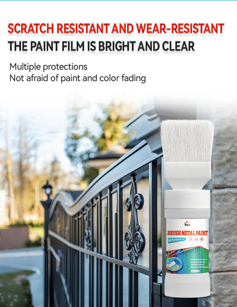 Metal Brush Paint Iron Door Window Railing Anti-Rust Water-Based Paint Balcony Renovation Color Change Coating Coloring