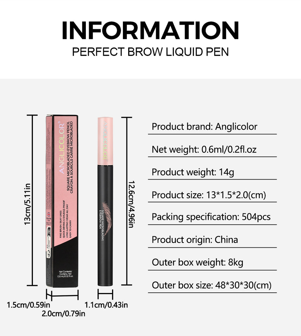 Four-Prong Eyebrow Pencil Wild Eyebrow Waterproof Smudge-Proof Four-Claw Split Liquid Eyebrow Pencil