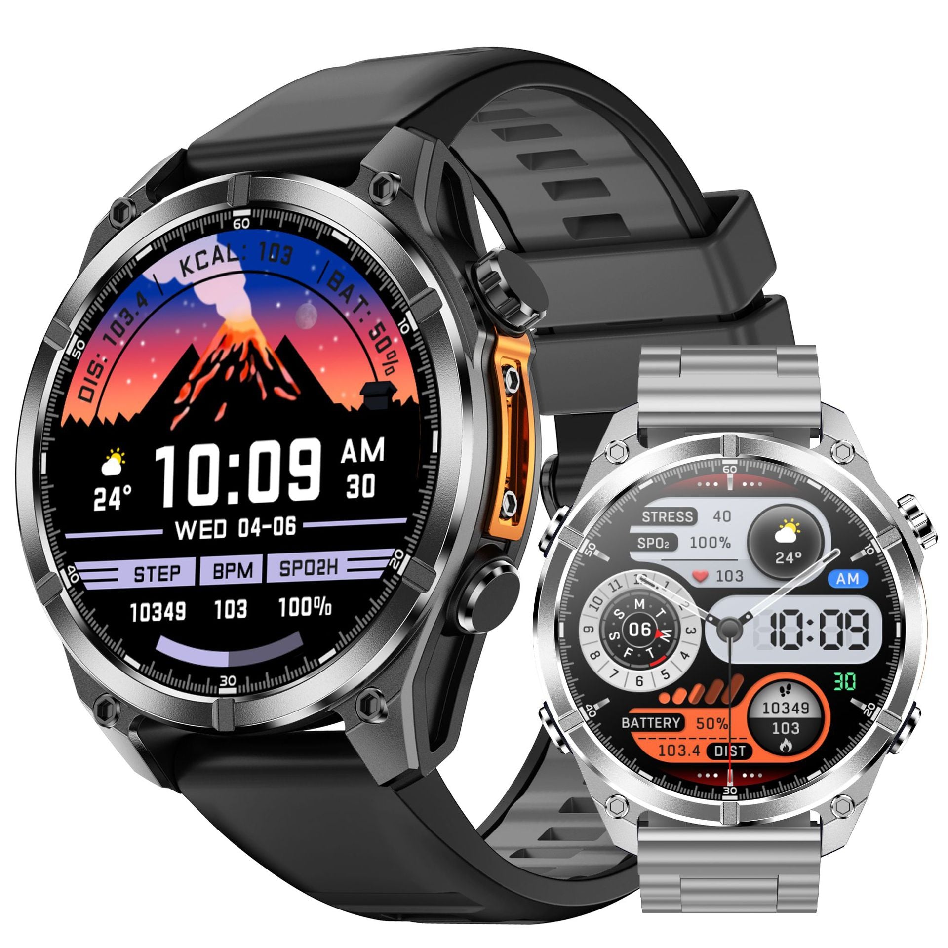 HD300Smart Watch Bluetooth Call Heart Rate Monitor Pedometer Sleep Altitude Barometric Pressure Depth Waterproof Sports Three-Proof