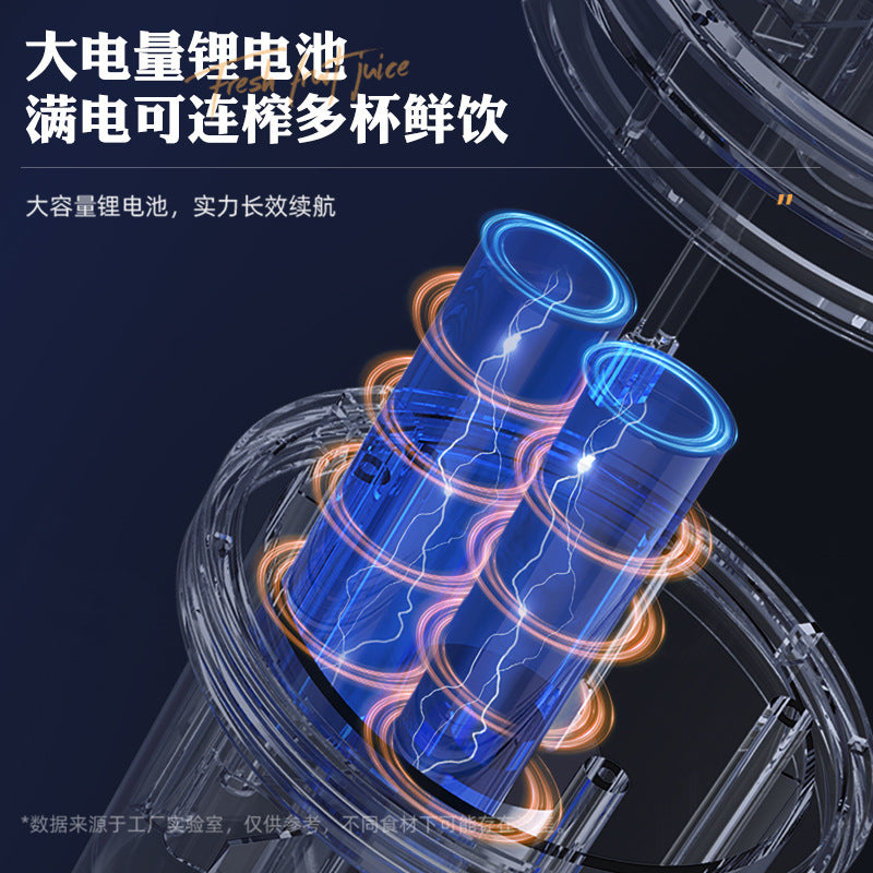 Portable Juicer32Blade Knife1300ml Juicing Bucket Multi-Functional Ice Crushing Large Capacity Household Juicing Cup